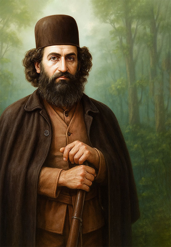 تصویرسازی چهره میرزا کوچک خان جنگلی